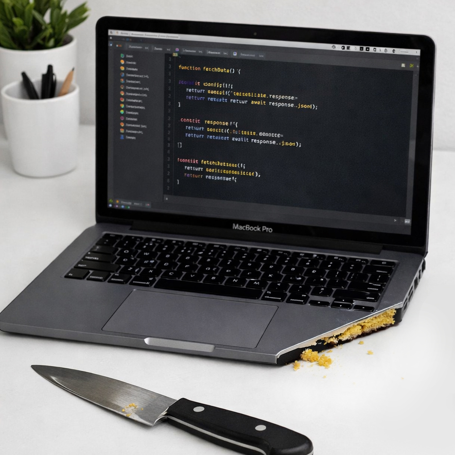 A laptop that's made of cake